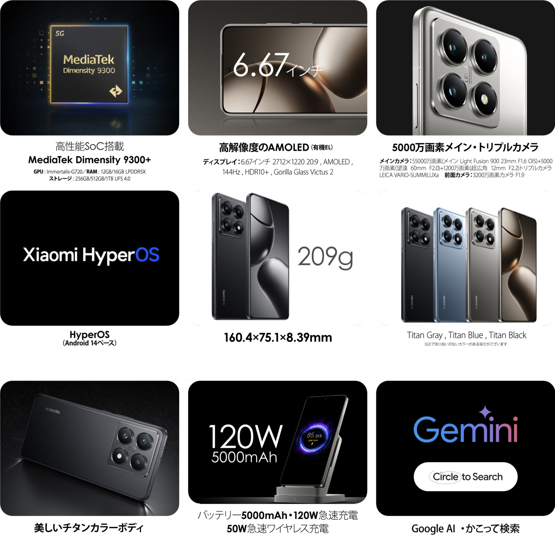 Xiaomi 14T Pro (グローバル版) 海外 SIMフリースマホ 【Leica監修の